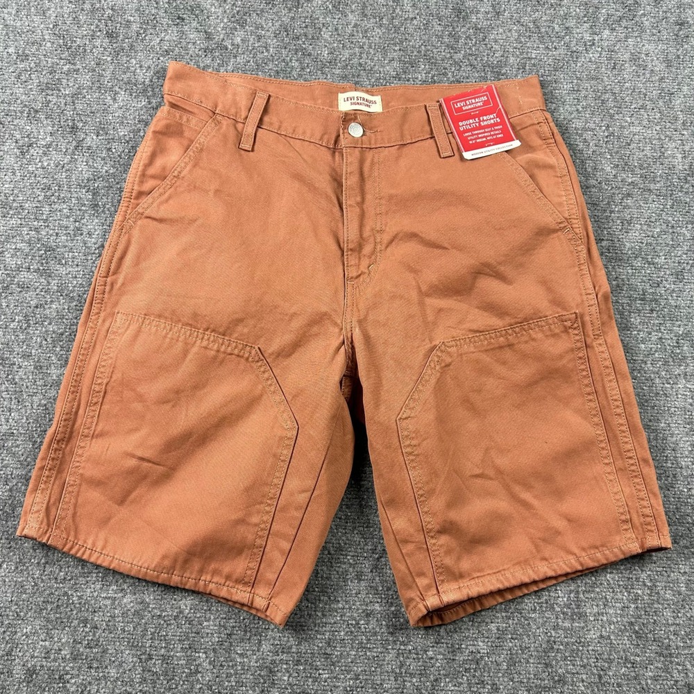 Levi Strauss Signature Utility Shorts Mens W32 Double Front Canvas Workwear